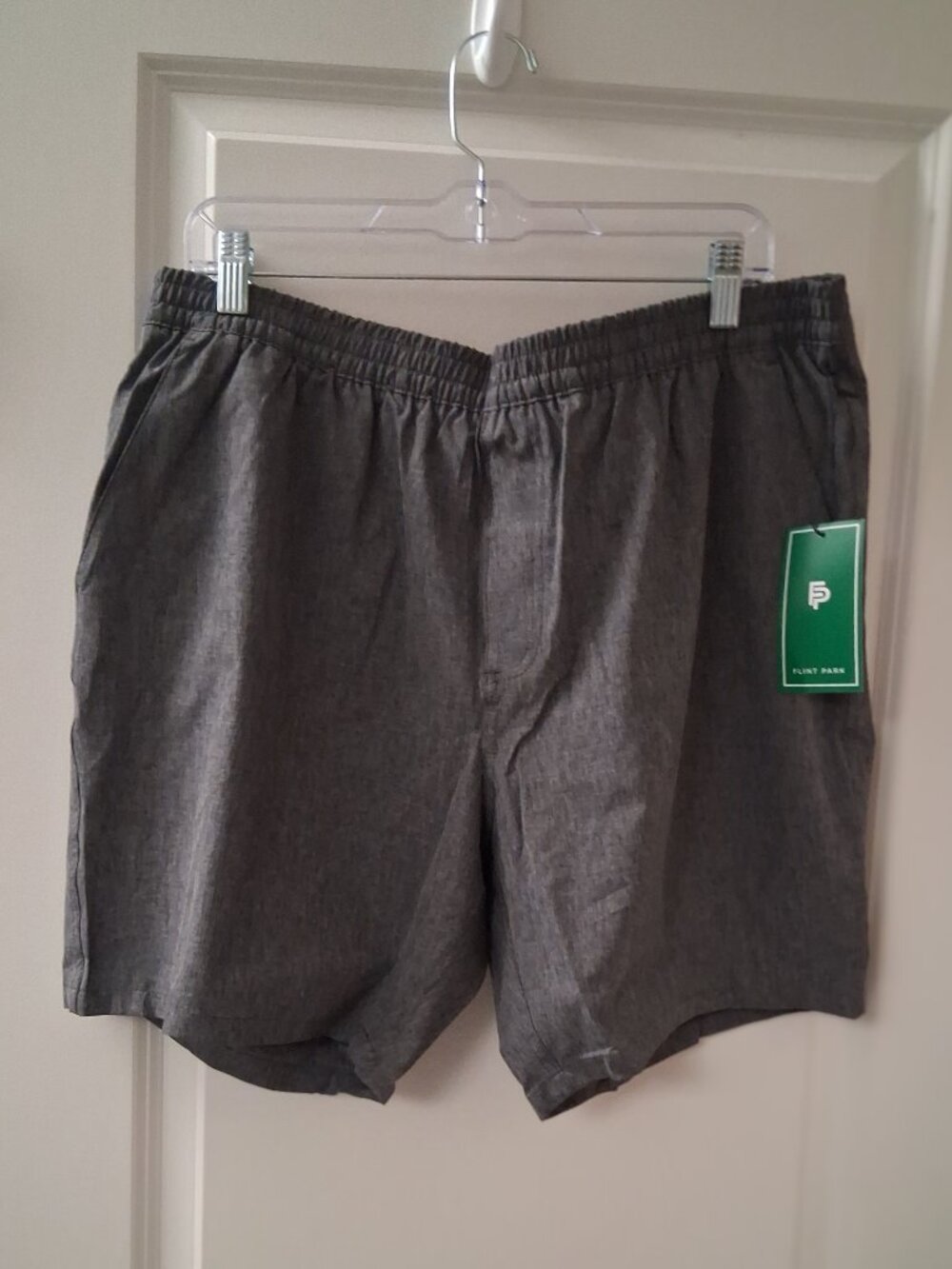 Flint Park Men's NWT Court Shorts Grey SZ L2X Tennis